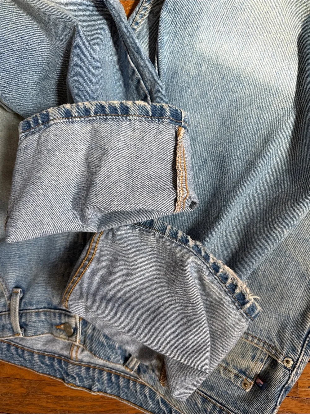Vintage Polo Ralph Lauren Mens Jeans Relaxed Fit Light Wash Faded Blue Denim 38